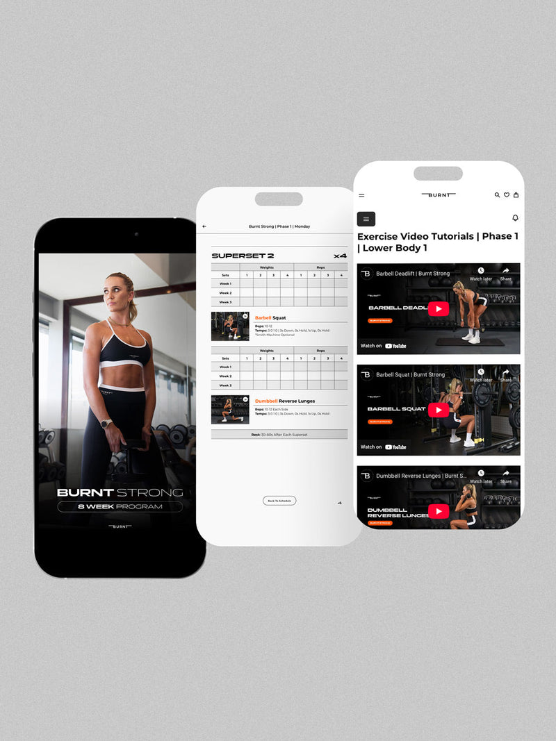 Burnt Strong | Women's 8 Week Gym Program - Burnt Studios® - Premium Activewear