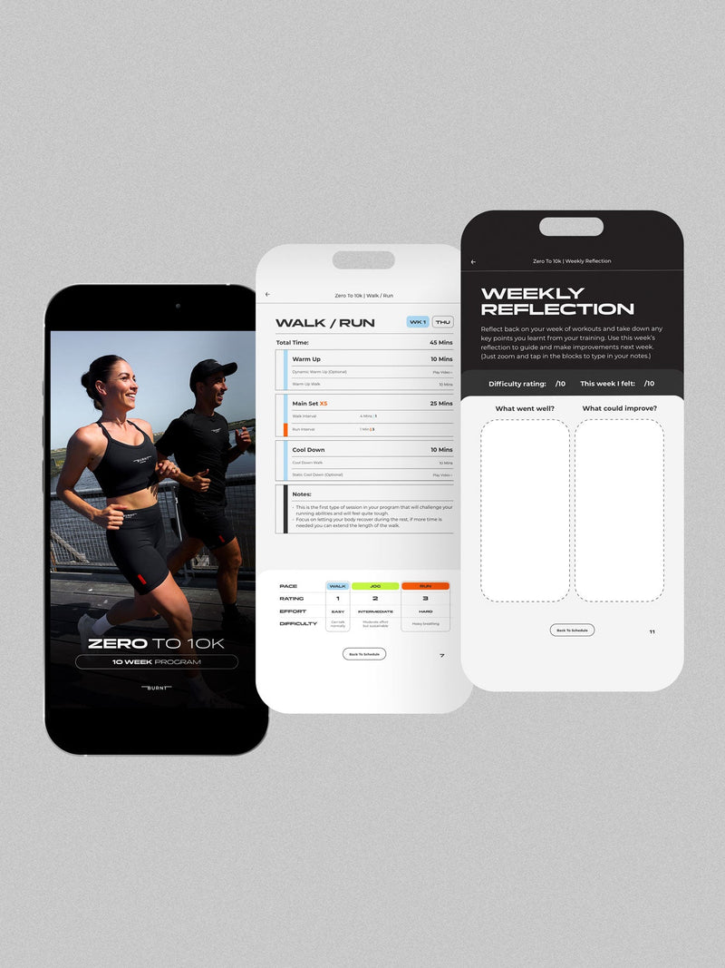 Zero to 10KM | 10 - Week Beginner Run Plan - Burnt Studios® - Premium Activewear